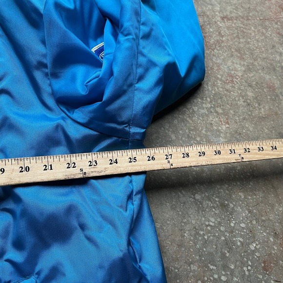 Vintage 60s 70s Ford Shelby Cobra Racing Jacket Blue White Faux Fur Lined XL - Picture 9 of 11